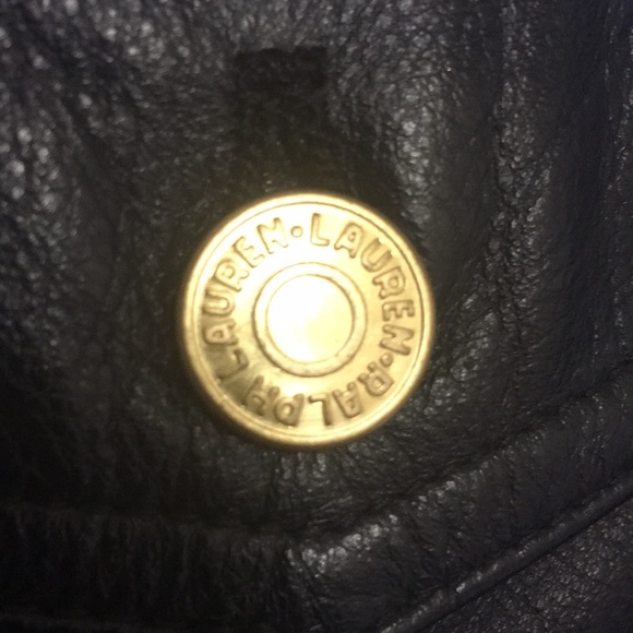 Lauren Ralph Lauren leather coat 1x dark navy - Picture 2 of 7